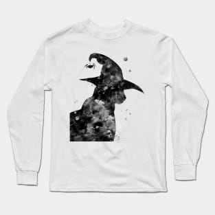 Witch Cat Watercolor Painting 2 Long Sleeve T-Shirt